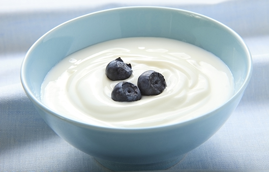 Yoghurt met blauwbessen